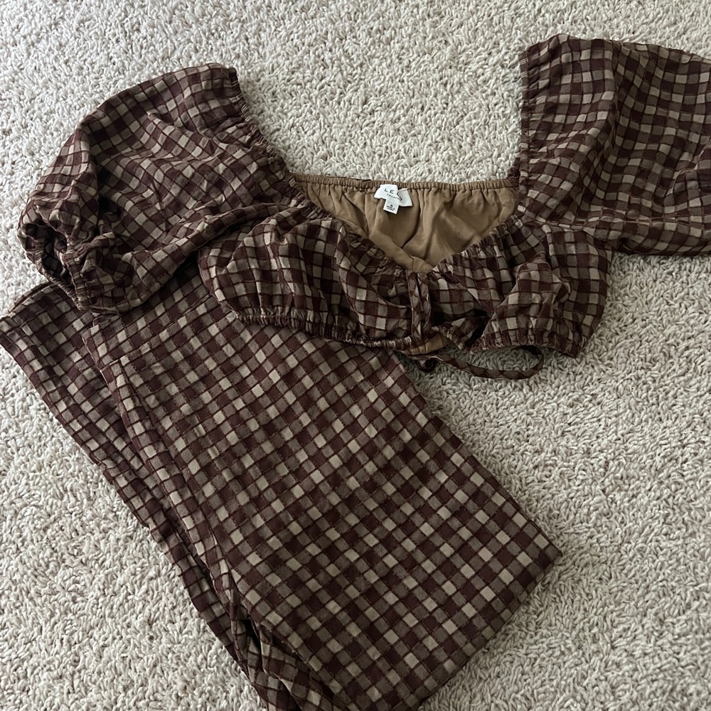2 piece checkered set